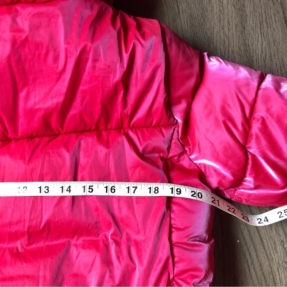 GAP Big Puff Cropped Jacket Women’s XS Neon Hot Pink Bright Statement Dopamine - Picture 9 of 12